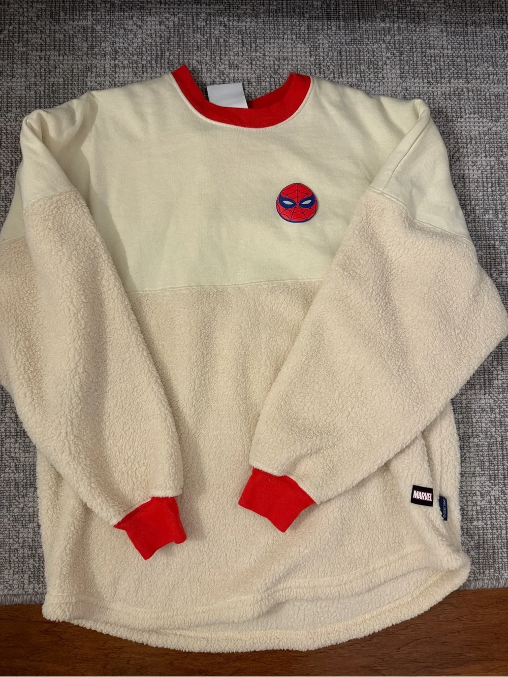 🕷️ Marvel Spider-Man Spirit Jersey Sherpa Pullover 🕷️